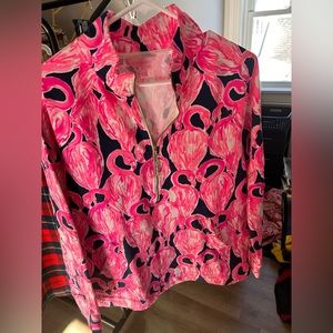 Lilli Pulitzer Flamingo Jacket Size M